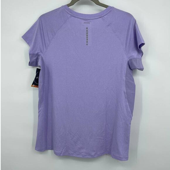 Jockey Womens Purple Crew Neck Stretch Jersey Short-Sleeve Athletic T-Shirt NEW - Picture 10 of 10